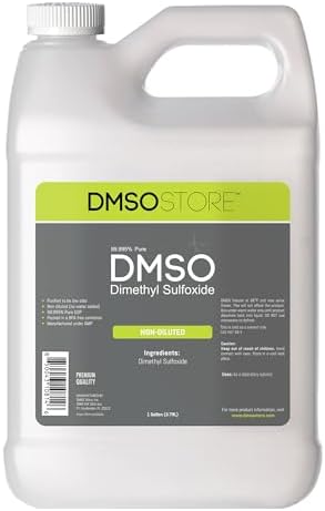 DMSO Un galón (128 onzas) puro 99,995% líquido de grado farmacéutico, sin olor.